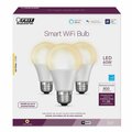 Cling 60 watt Equivalence A19 E26 LED Smart Wi-Fi Bulb Soft White, 3PK CL3305806